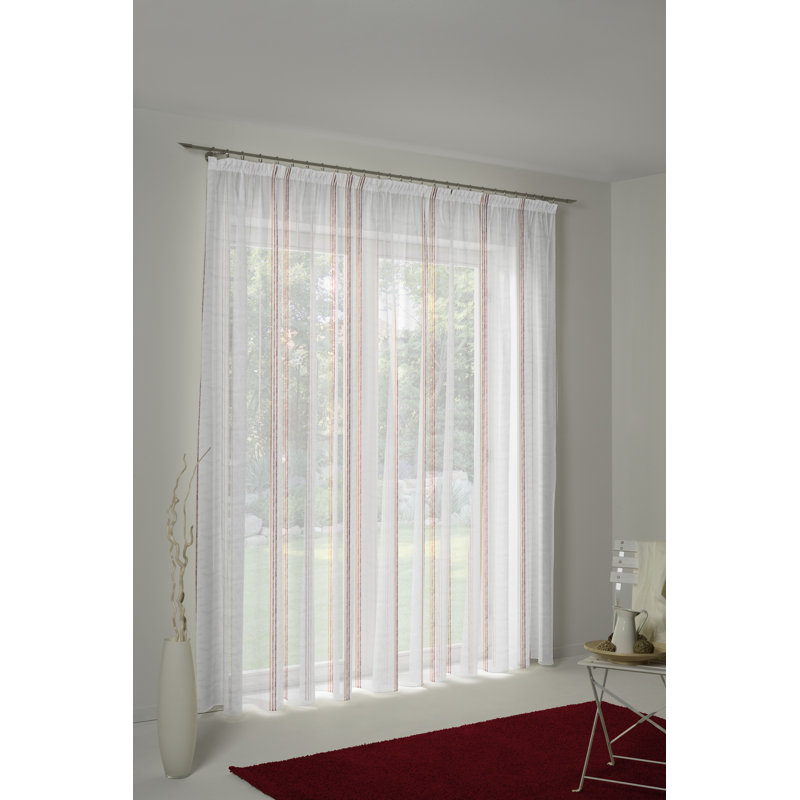 Mosby Tab Top Semi Sheer Curtain, 750 W x 245 D cm