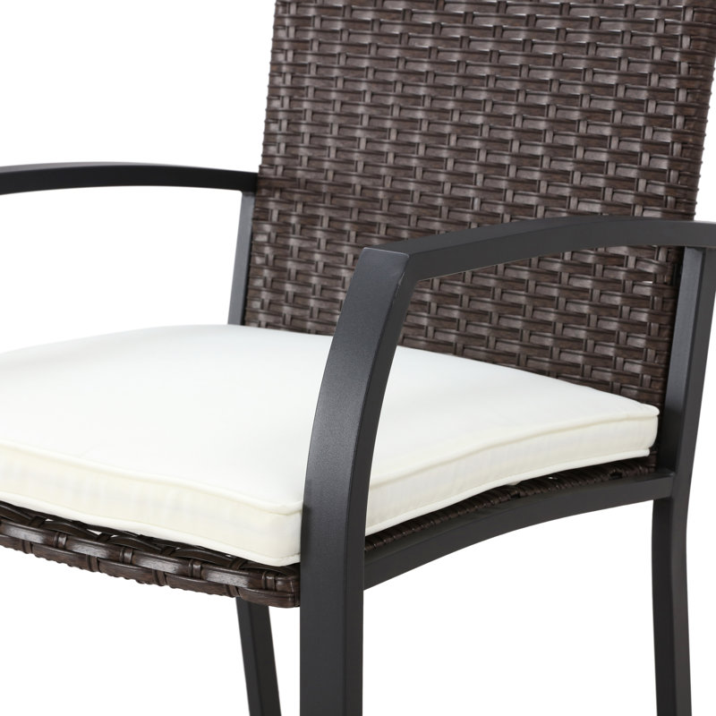 Square 6 - Person 27.6" Long Bar Height Dining Set with Cushions