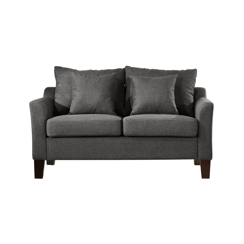 Schell Upholstered 56.3'' Loveseat, Dark Gray