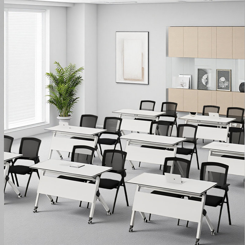 Ensemble de table de conférence et de formation mobile et pliable, H 29,53 po x L 55,12 po x l 23,62 po
