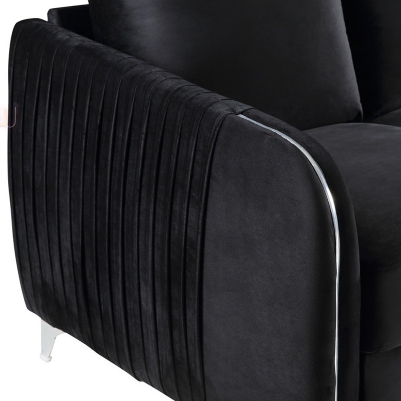 Causeuse moderne en velours Hathaway