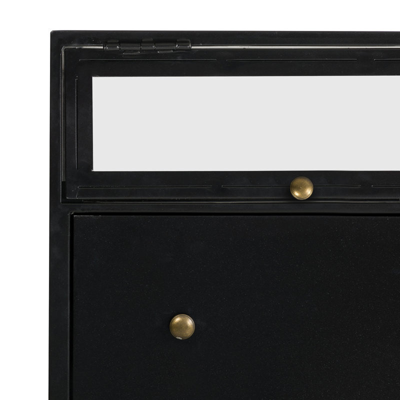 Shadow Box Glass Writing Desk