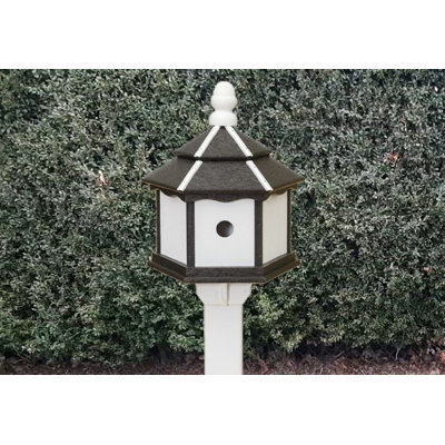 20 in. H x 15 in. W x 13 in. D Post Weather Resistant Birdhouse