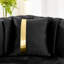 69 pouces de style victorien moderne en velours de luxe de style Mid-Century avec acier inoxydable doré et 3 coussins exquis pour l'espace de vie principal 2 - garniture de siège, texture brodée