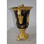 Grand vase en résine de décoration Fets noir et doré taille: 17 po x 10 po x H 16 po