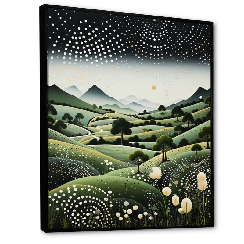 Art sacré Kiyrah, paysages sacrés II, H 32 po x l 24 po x P 1 po, Cadre flottant noir