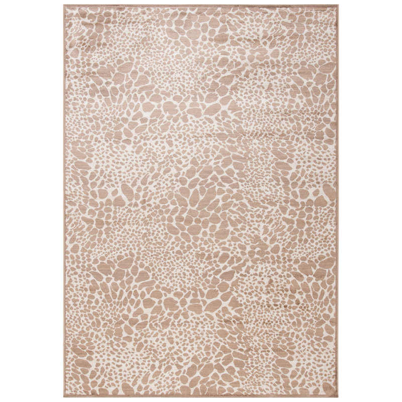 Osburn Animal Print Viscose Area Rug, Rectangle 201 x 279 cm