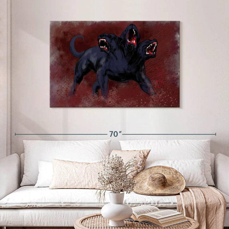 Kelan Cerberus, 30" H x 45" W