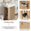 22" Freestanding Modern Right Door Wood Grain Cabinet With Open And Closed Storage For Small Bathrooms