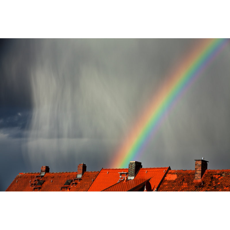 Rain And Rainbow by Andyworks - No Frame Print on Canvas, 20cm H x 30cm W