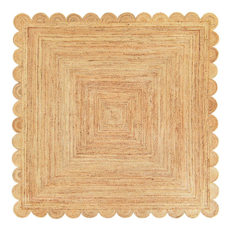 Cosner Hand Braided Area Rug, Square 7'10"