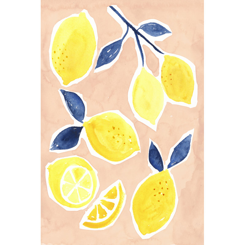 Lemon Love I by Victoria Borges - Wrapped Canvas Art Prints, 46cm H x 30cm W