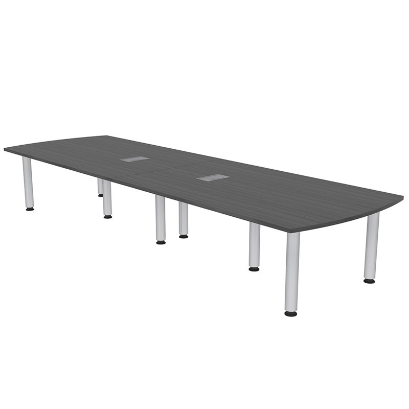 Table de conférence Arc, Nuit asiatique, Argent argent, L 144 po x l 48 po