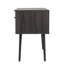 Meuble-lavabo noir avec miroir rabattable - compartiment caché spacieux et tiroir profond pour accessoires de maquillage
