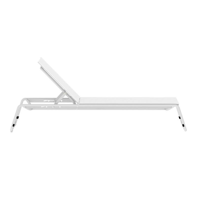 Corail Outdoor Chaise Lounge, White