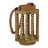 Wood Hurricane Lantern with Spindled Ball Columns and Rope Handle in Casual Home Style Decorative Accent Lighting for Rustic Coastal Farmhouse or Boho Inspired Interiors.