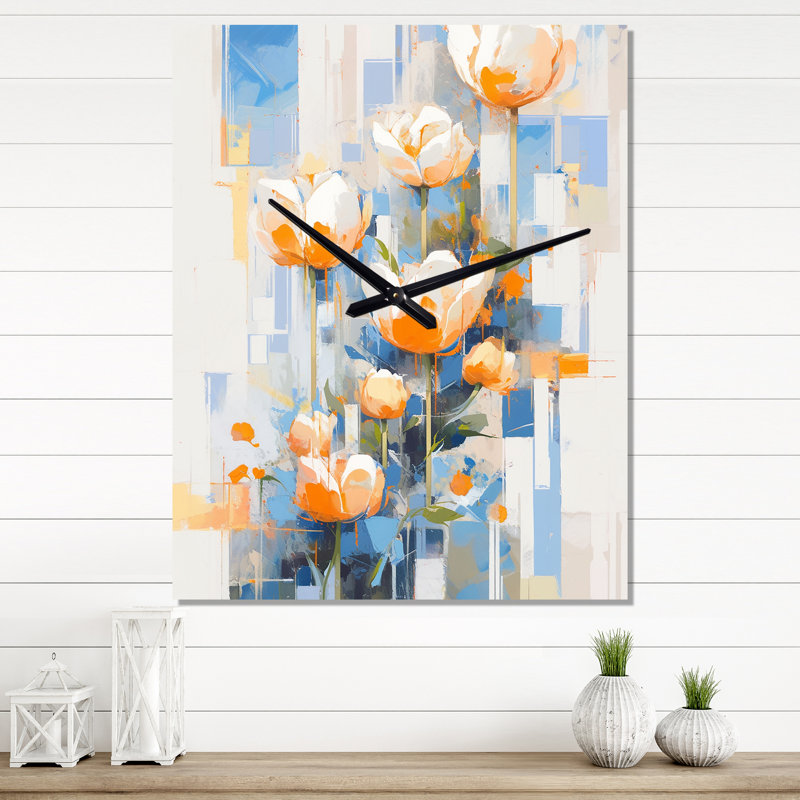 Dafney - Horloge murale tulipe, Grand