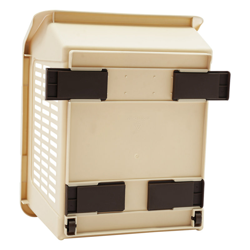 Bacs de rangement empilables rectangulaires 11 "4PCS, Orange / beige / rose / jaune