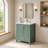 Anvay 30 in. Single Sink Freestanding Bath Vanity in Forest Green with Carrara Quartz Top-1974426580-1927183825