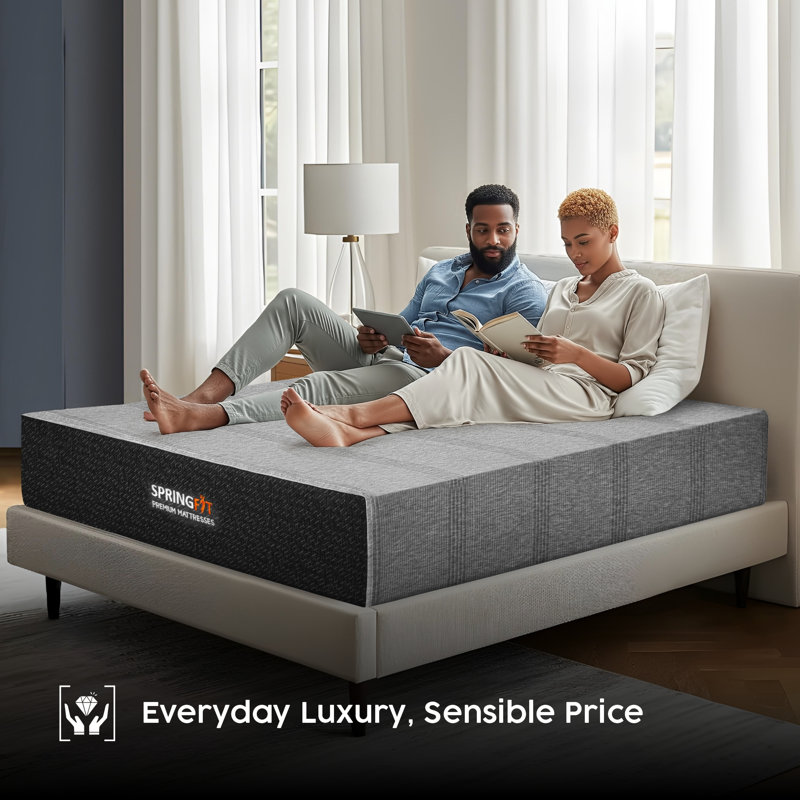  Springfit 10-inch All Foam Mattress, cooling memory foam for pressure relief, breathable knitted cover, medium plush feel - Twin