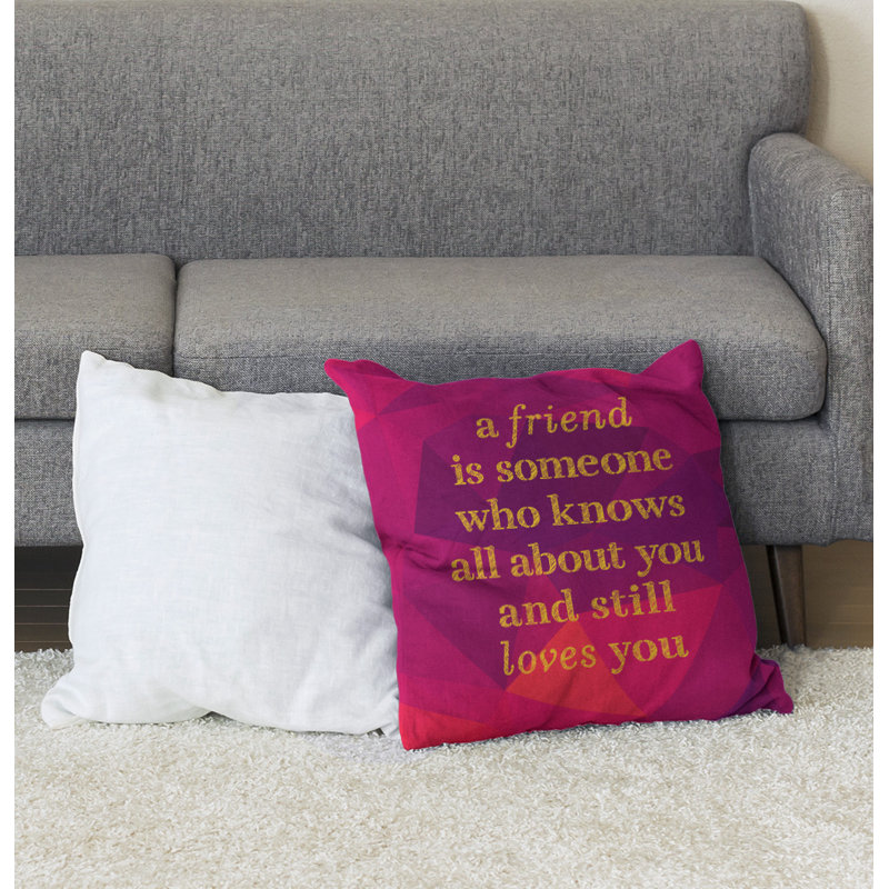 Coussin de sol pierres précieuses Love & Friendship, H 28 po x l 28 po, Rubellite / or
