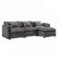 Canapé modulaire surdimensionné en chenille de 112 po avec repose-pieds mobile Chenille-370004389