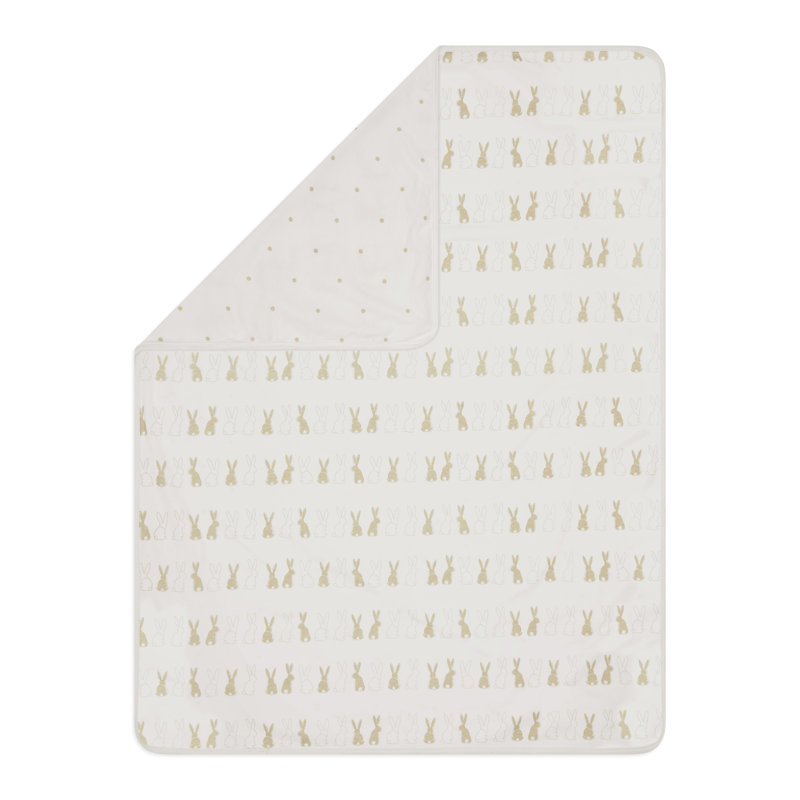 100% Cotton Reversible Blanket - Bunnychino
