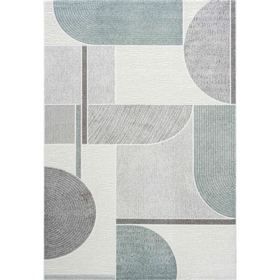 Toney Rectangle Geometric Area Rug