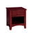 One Drawer Wooden Nightstand In Cherry Finish