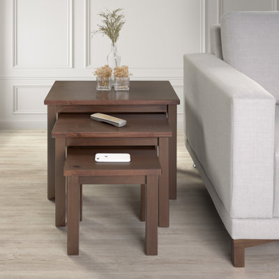 Setterlund Dark Walnut Solid Wood Nesting Tables