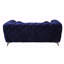 Causeuse en velours bleu Atronia
