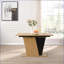 Table basse 61,81 po à aspect bois extensible avec structure en métal robuste, peu encombrante Facile à nettoyer pour tout espace