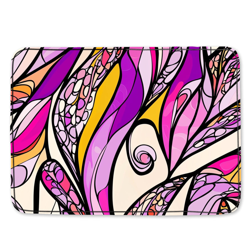 Tapis de bain abstrait, 24in W x 17in L