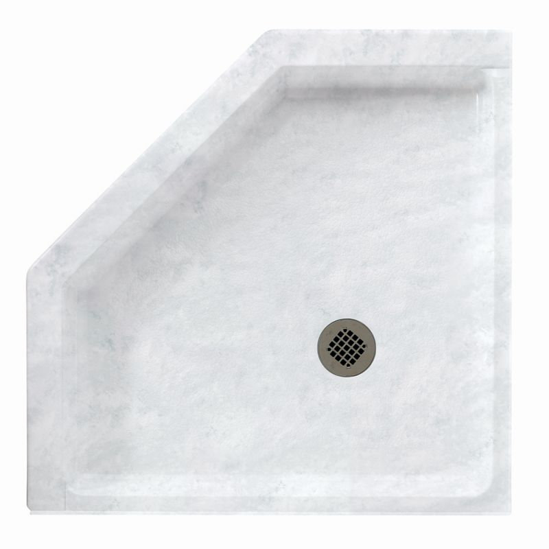 36'' W 36'' D Neo-Angle Triple Shower Base, Ice