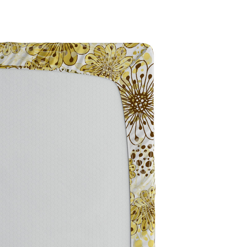 Microfiber Floral Fitted Sheet, Full Fitted Sheet