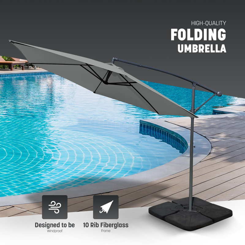 300cm Beach Parasol, Grey