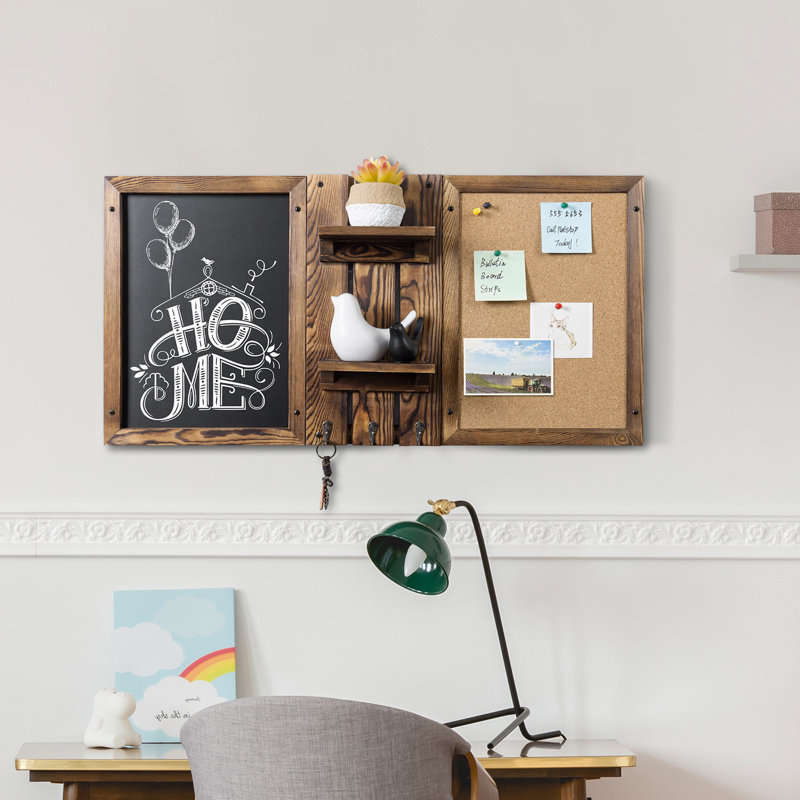 Wall Mounted Combo Board, Black/Brown