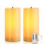 Bougies sans flamme extérieures rechargeables 4 "x8" avec minuterie