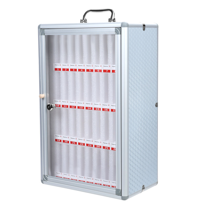 Casier pour téléphone portable, casier de rangement pour tableau de poche en alliage d'aluminium, armoire de rangement murale pour téléphone portable avec poignée et verrou de sécurité pour bureau, salle de classe, salle de sport