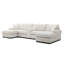 Canapé modulaire multifonctionnel en U en forme de nuage avec console et porte-gobelet, méridienne double pour une détente confortable dans le salon