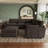 Corduroy Modular L - Shaped Sectional Sofa With Removable Ottoman-279045609