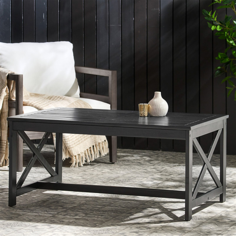Chelan Solid Wood Coffee Table,Patio Table, White