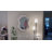 32"x24" Modern Oval White Framed Asymmetrical Wall Mounted Mirror For Vanity&Bathroom
