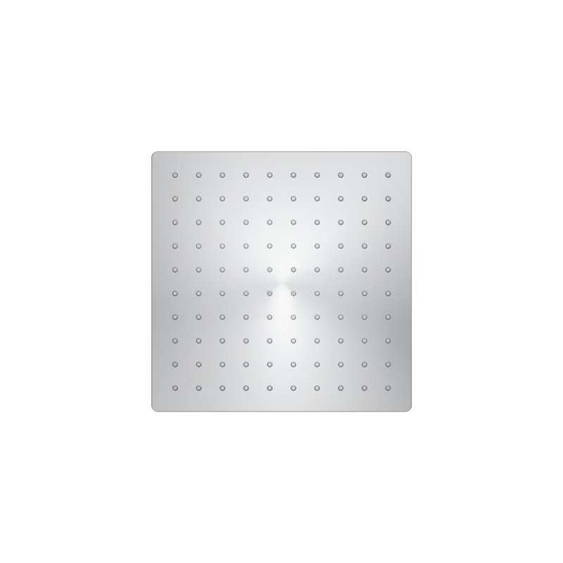 Honesty 10" Single-Function Wall or Ceiling-Mount Square Rainhead, Square Rain Showerhead 2.5 GPM, Polished Chrome