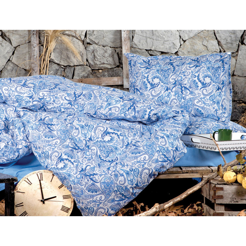 Ensemble de housse de couette 100% coton Rangel, Housse de couette 63 "x 87" + 2 pièces supplémen