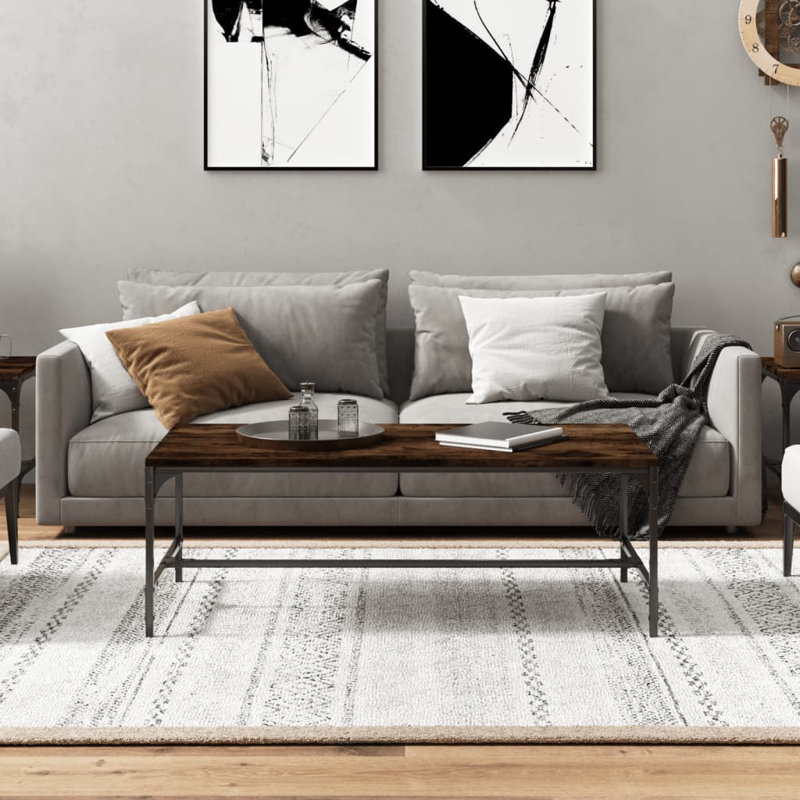 Donneville Four Leg Coffee Table, Black, 35cm H x 100cm W x 50cm D