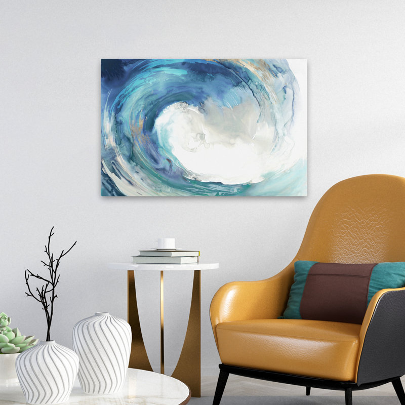 Vague et océan, collier à eau, H 16 po x l 24 po