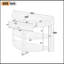 Console demi-lune avec tiroir et 2 tablettes-272522662