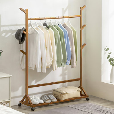 109 cm Rolling Clothes Rack