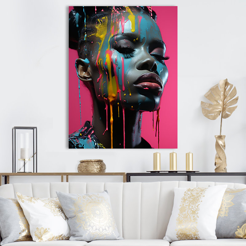 «Bold Balance On Woman Mohawk Fashion Expression IV», Toile tendue, 40" H x 30" W
